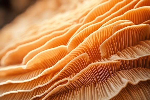 Photo abstract background macro image of sajor caju mushroom