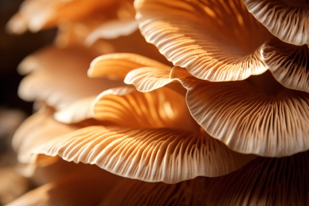 Abstract background macro image of sajor caju mushroom