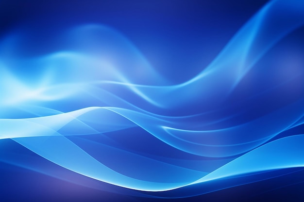 Abstract background made of blurred magic blue light curved lines