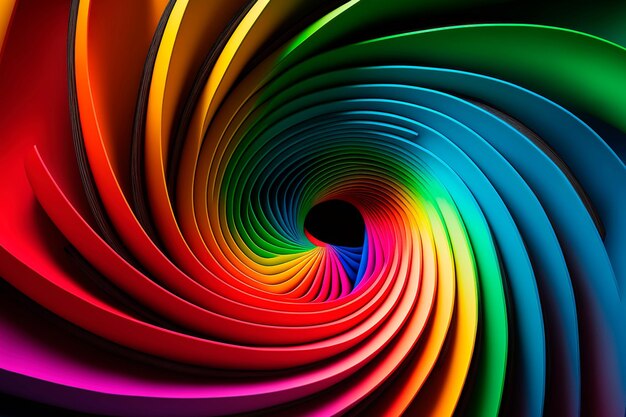 Abstract background made from color wig Abstract twirling rainbow colors