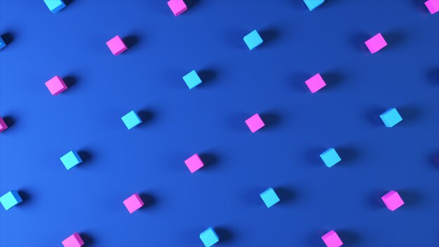 Abstract background made from colorful cubes