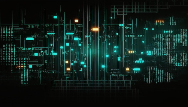 マトリックス スタイルの抽象的な背景生成 AI