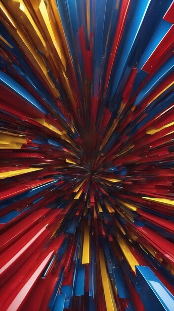 The abstract background of metal texture with empty space in red yellow and blue colors 3d illustrat