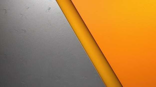 The abstract background of metal texture with empty space in tangerine orange and lemon yellow colors 3D illustration of exuberant