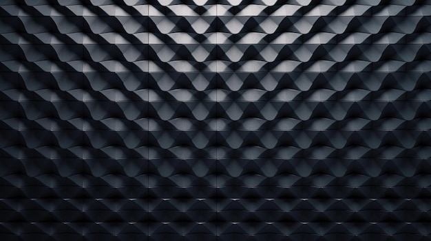 Abstract background of a metal wall with a pattern of triangles and lines.