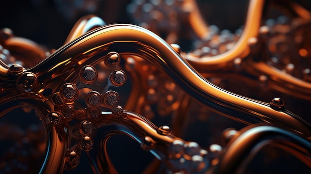 Abstract background metallic octopus base