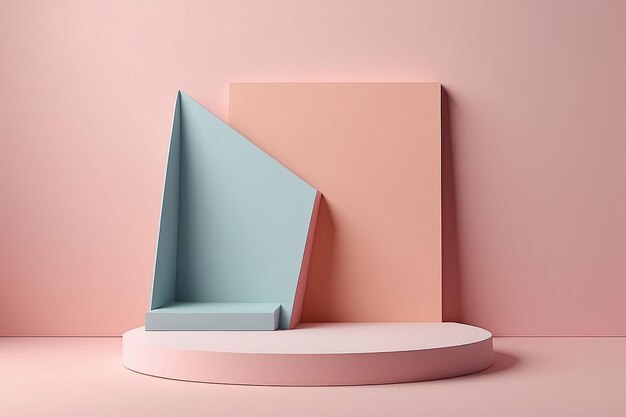 Photo abstract background mock up scene geometry shape podium for product display