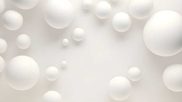 Abstract background in modern minimalist style with white balls