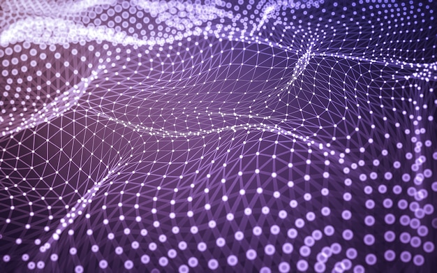 abstract background. molecules technology with polygonal shapes, connecting dots and lines. connection structure. big data visualization.