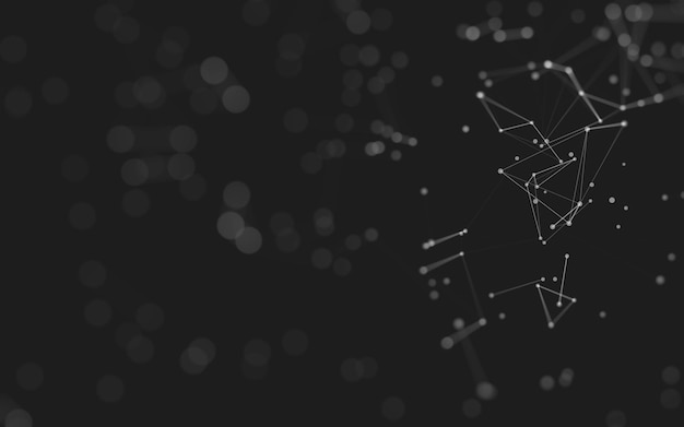 abstract background molecules technology with polygonal shapes connecting dots and lines connection structure big data visualization