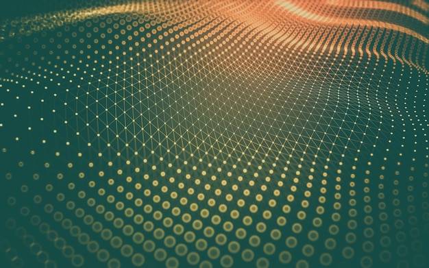 Abstract background. Molecules technology with polygonal shapes, connecting dots and lines