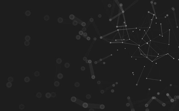 abstract background. molecules technology with polygonal shapes, connecting dots and lines.