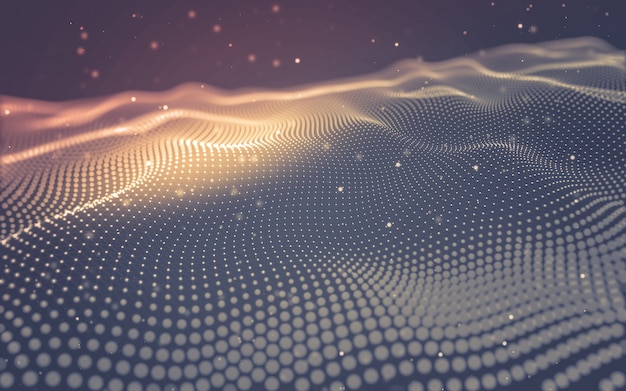 Abstract background. Molecules technology with polygonal shapes, connecting dots and lines