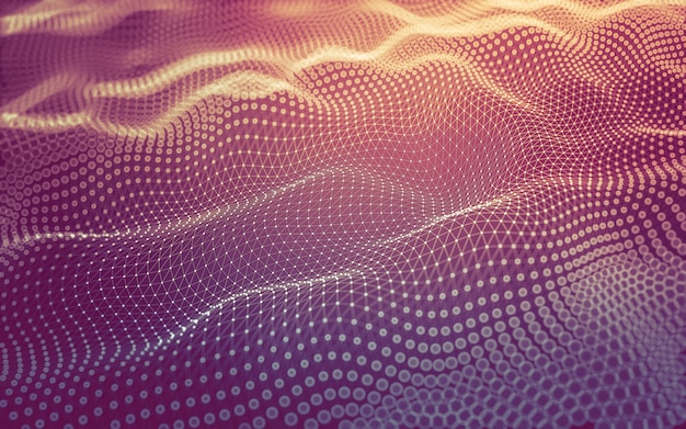 抽象的な背景。多角形の分子技術