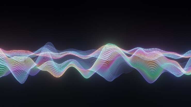 Photo abstract background, moving neon rays, luminous lines,3d illustration