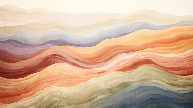 Abstract background of multicolored mountains from lines and brush strokes High quality photo