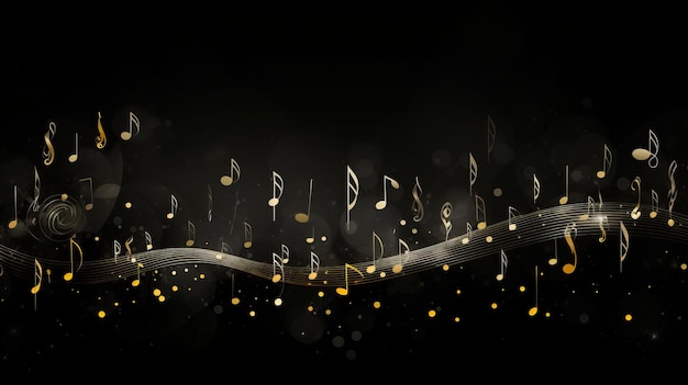 Photo abstract background of musical notes