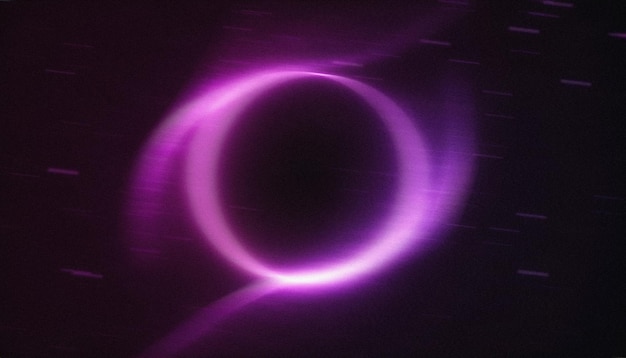 Photo abstract background of neon circle and glowing lines fantastic ultraviolet wallpaper plus grain dig