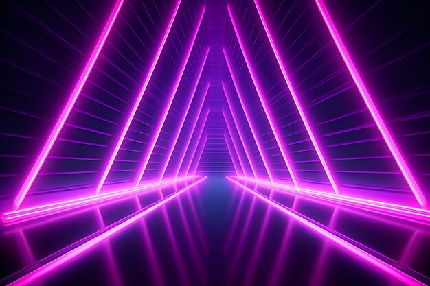 Abstract background Neon Light Ultra Violet 3D design