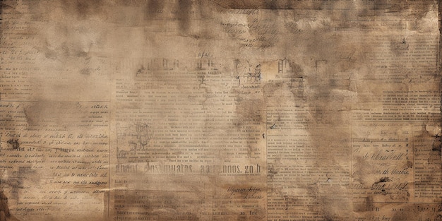 Photo abstract background of old paper imitation of old letters newspapers retro style vintage