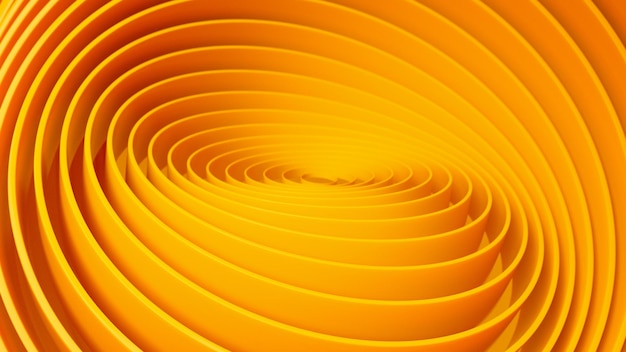 Abstract Background Orange curvy ribbons Minimal architectural composition Futuristic structure