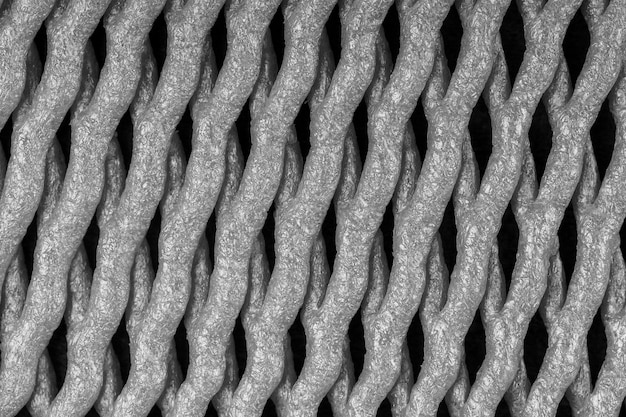 Abstract background of plastic mesh texture for fruit storage black and white