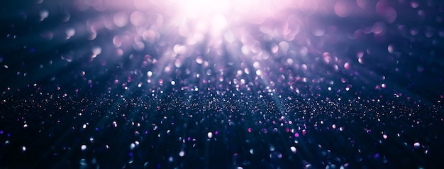 Abstract background of purple  glitter lights and black