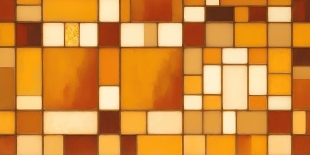 Abstract background of rectangles in yellow brown white