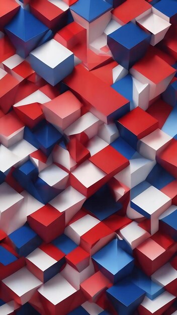 Abstract background of red and blue geometric shapesgenerative ai