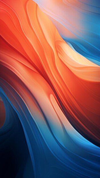 Abstract background of a red and blue wave with a black background generative ai