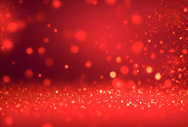 Abstract background red shine bokeh glitter christmas Generative AI