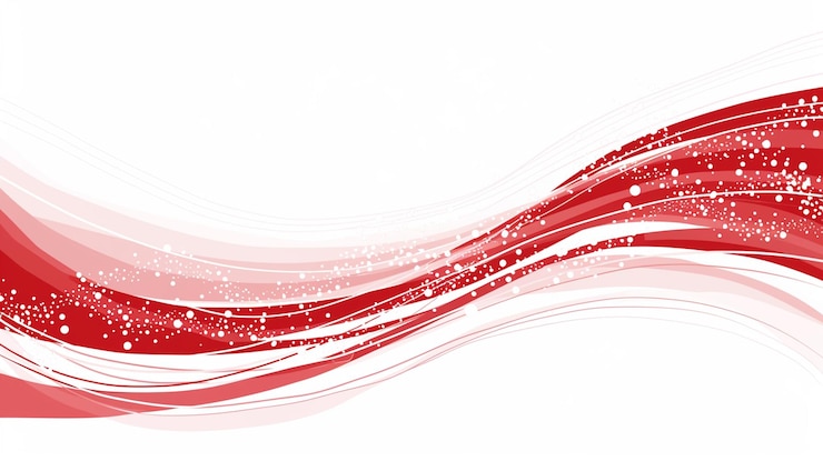 Photo abstract background of red and white waves with lines