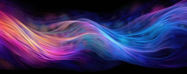 Abstract background resembling a celestial aurora borealis panorama