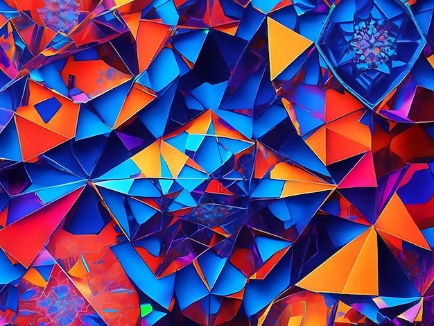 abstract background resembling a kaleidoscope of vibrant colors and intricate patterns