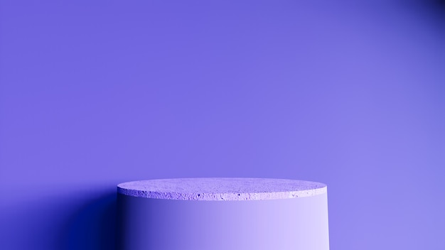 Abstract background, scene for product display. 3d marble podium in a dark room interior