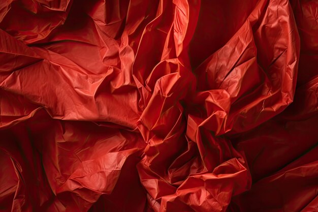 Abstract background of a sheet of colored crumpled paper Generative AI