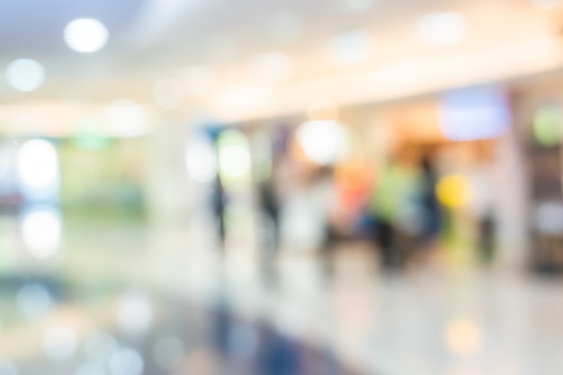 Photo abstract background of shopping mall, shallow depth of focus