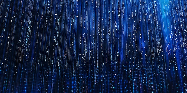 abstract background showcasing binary data programming code featuring randomized segments of program code and a matrix of binary data representing the concept of digital data technology