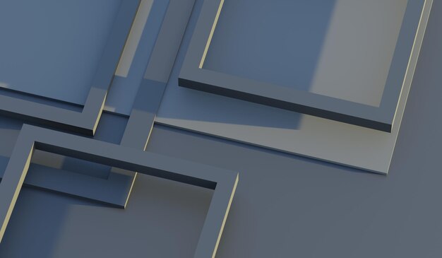 abstract background square frame line simple 3d illustration