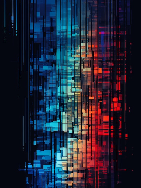 abstract background squares lines lighting blade runner catalog closeup fractured data visualization