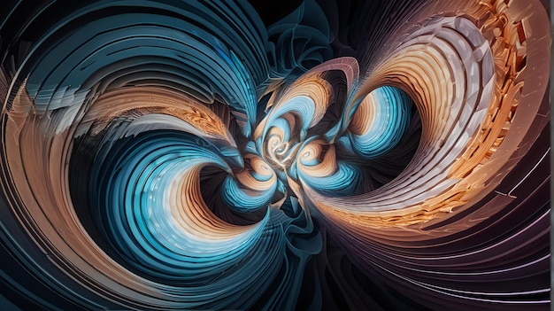 Photo abstract background of swirls of time in spae