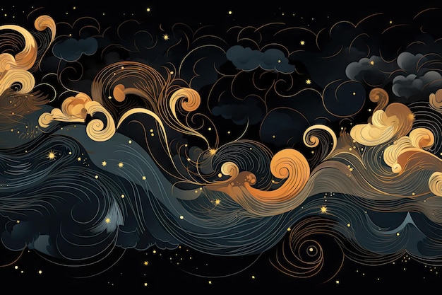 Abstract background swirls