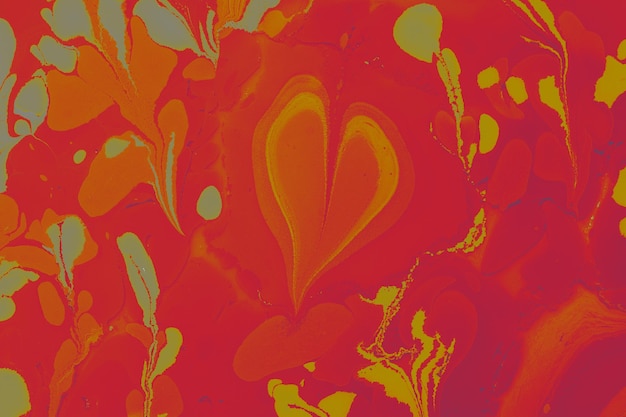 Abstract background templates with Ebru marbling heart shape patterns
