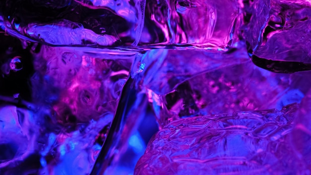 Abstract background or texture blue and pink ice cubes