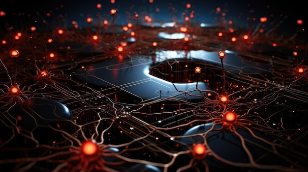 Abstract background and texture of neurons and neural networks