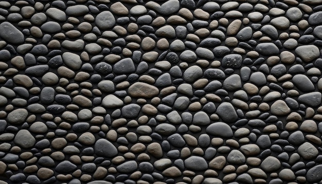 Abstract background texture sea stones top view Background of pebble stones texture