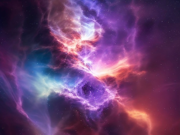 Abstract background that mimics the texture of a nebula in space AI generated