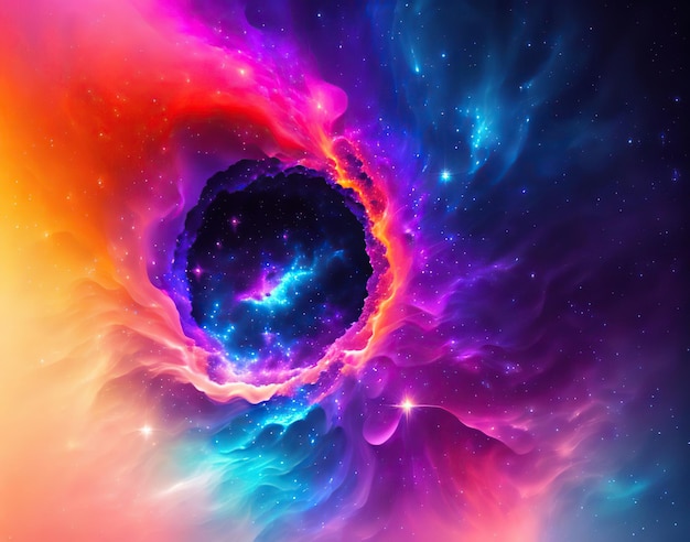 Abstract background that mimics the texture of a nebula in space AI generated