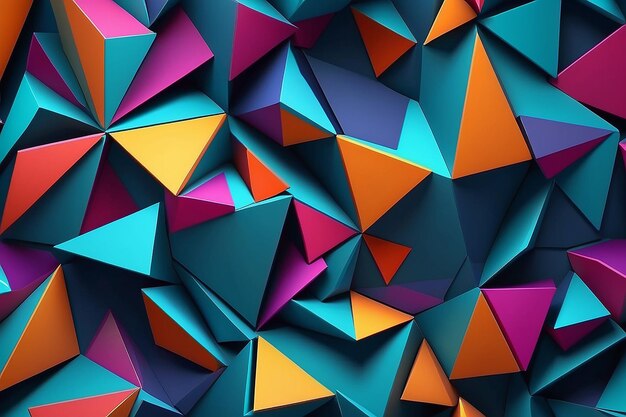 Abstract Background Triangle 3d illustration polygonal art pattern style