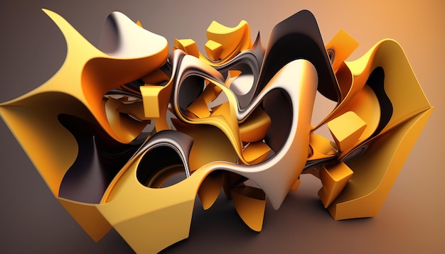 abstract background ui and ux designed isolated on color background generated ai